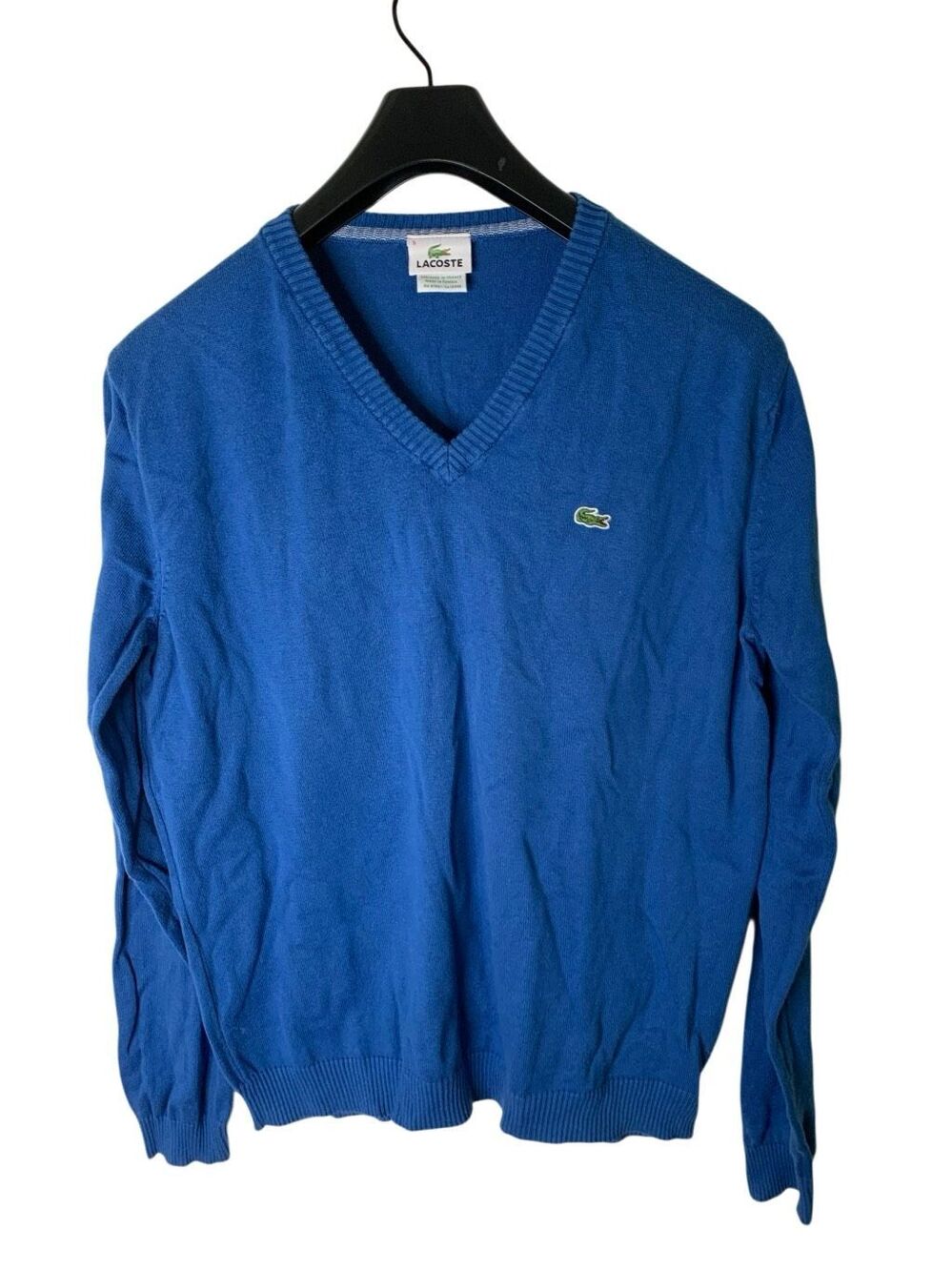 Lacoste sweater v neck blue men's size 5